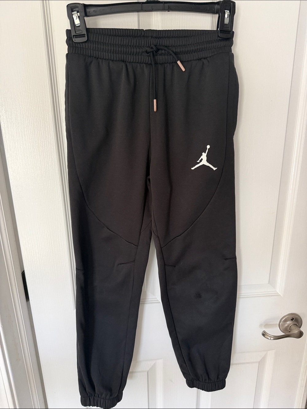Jordan Black Jogger Pants with White Jumpman Logo